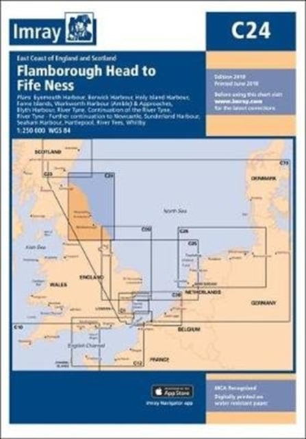 Imray Chart C24 : Flamborough Head to Fife Ness, Sheet map, folded Book