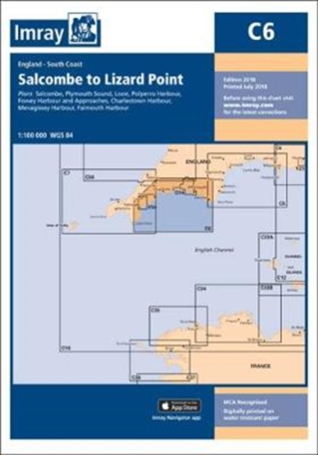 Imray Chart C6 : Salcombe to Lizard Point, Sheet map, folded Book