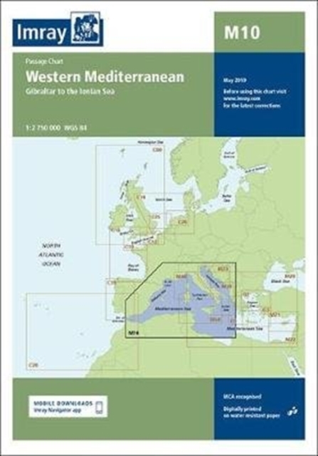 Imray Chart M10 : Western Mediterranean, Sheet map, folded Book