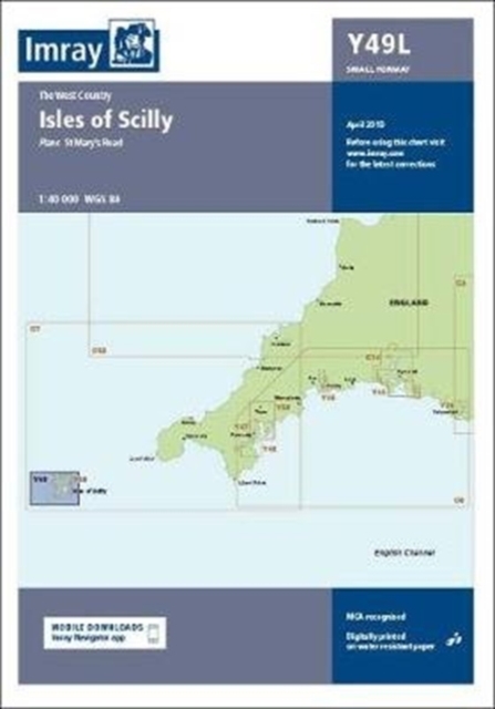 Imray Chart Y49 Isles of Scilly Laminated : Y49 Isles of Scilly (Small Format), Sheet map, flat Book
