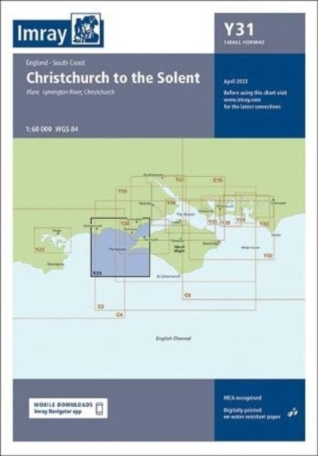 Imray Chart Y31 : Christchurch to the Solent (Small Format), Sheet map, folded Book