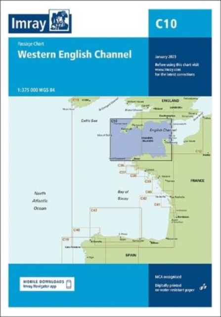 Imray Chart C10 : Western English Channel Passage Chart, Sheet map, folded Book