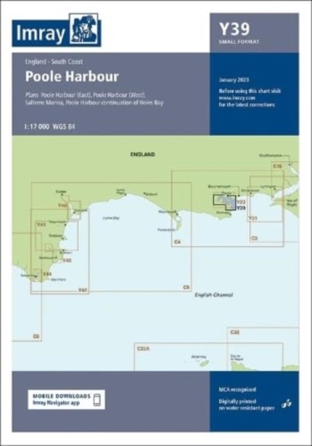 Imray Chart Y39 : Poole Harbour Small Format, Sheet map, folded Book