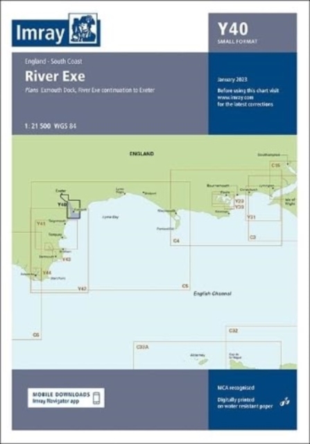 Imray Chart Y40 : River Exe Small Format, Sheet map, folded Book