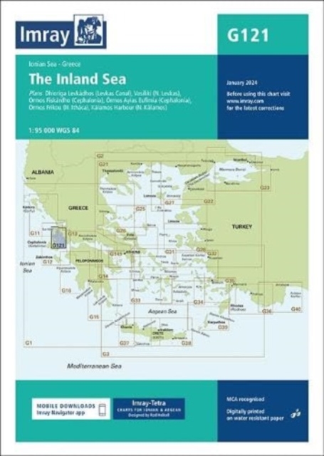 Imray Chart G121 : The Inland Sea, Sheet map, folded Book