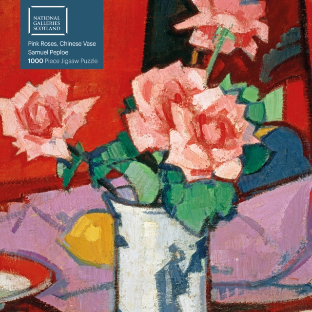 Adult Jigsaw Puzzle National Galleries Scotland - Samuel Peploe: Pink Roses, Chinese Vase : 1000-piece Jigsaw Puzzles, Jigsaw Book