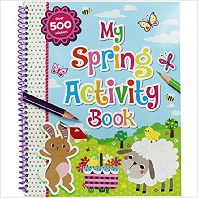 Spring Activity and Colouring Book, Spiral bound Book