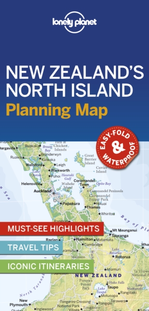 Lonely Planet New Zealand's North Island Planning Map, Sheet map, folded Book