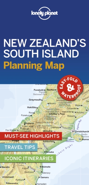 Lonely Planet New Zealand's South Island Planning Map, Sheet map, folded Book