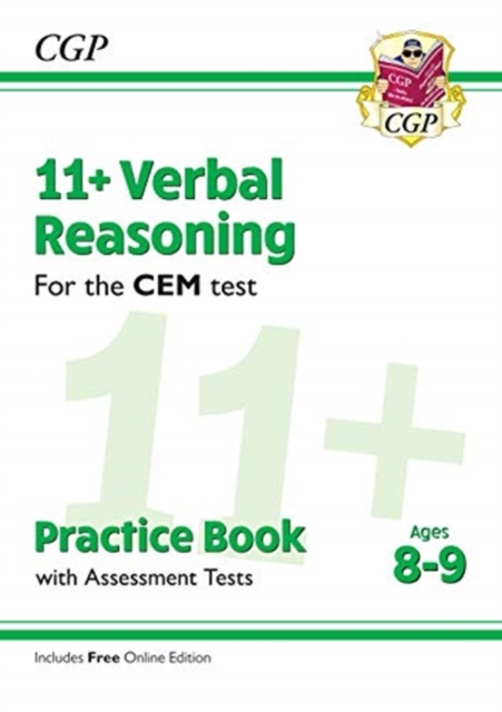 11+ CEM Verbal Reasoning Practice Book & Assessment Tests - Ages 8-9 (with Online Edition), Multiple-component retail product, part(s) enclose Book