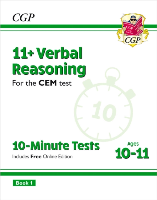 11+ CEM 10-Minute Tests: Verbal Reasoning - Ages 10-11 Book 1 (with Online Edition), Multiple-component retail product, part(s) enclose Book