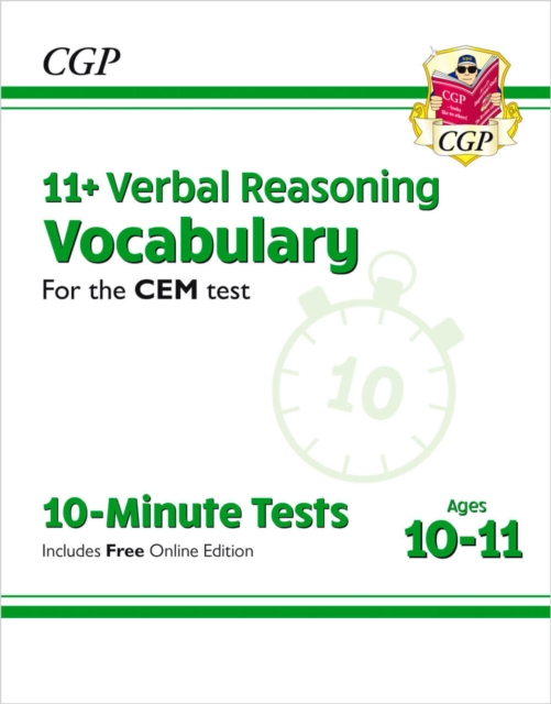 11+ CEM 10-Minute Tests: Verbal Reasoning Vocabulary - Ages 10-11 (with Online Edition), Multiple-component retail product, part(s) enclose Book