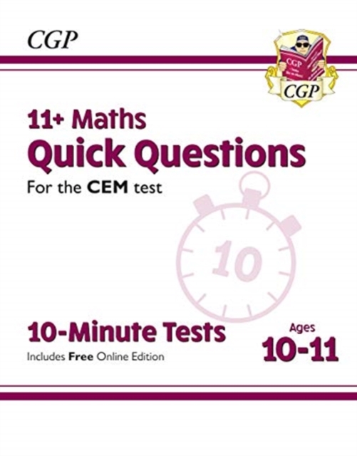 11+ CEM 10-Minute Tests: Maths Quick Questions - Ages 10-11 (with Online Edition), Mixed media product Book