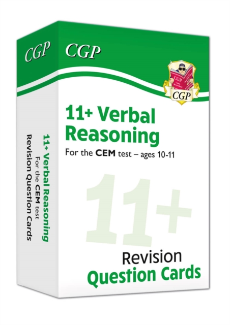 11+ CEM Verbal Reasoning Revision Question Cards - Ages 10-11, Hardback Book