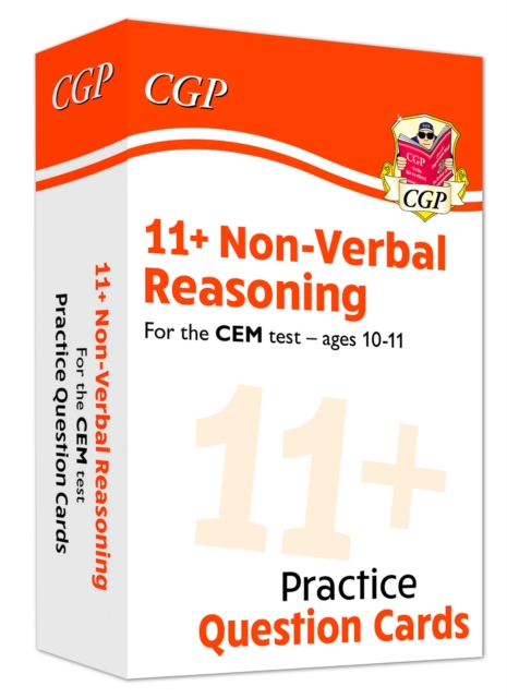 11+ CEM Non-Verbal Reasoning Practice Question Cards - Ages 10-11, Hardback Book