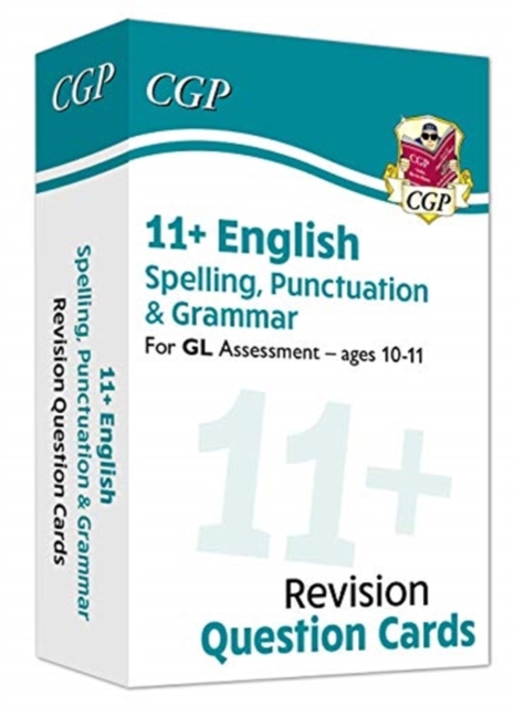 11+ GL Revision Question Cards: English Spelling, Punctuation & Grammar - Ages 10-11, Hardback Book