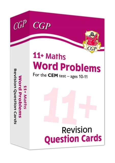 11+ CEM Revision Question Cards: Maths Word Problems - Ages 10-11, Hardback Book