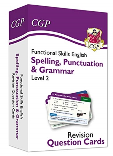 Functional Skills English Revision Question Cards: Spelling, Punctuation & Grammar - Level 2, Hardback Book