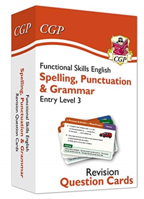 Functional Skills English Revision Question Cards: Spelling, Punctuation & Grammar Entry Level 3, Hardback Book