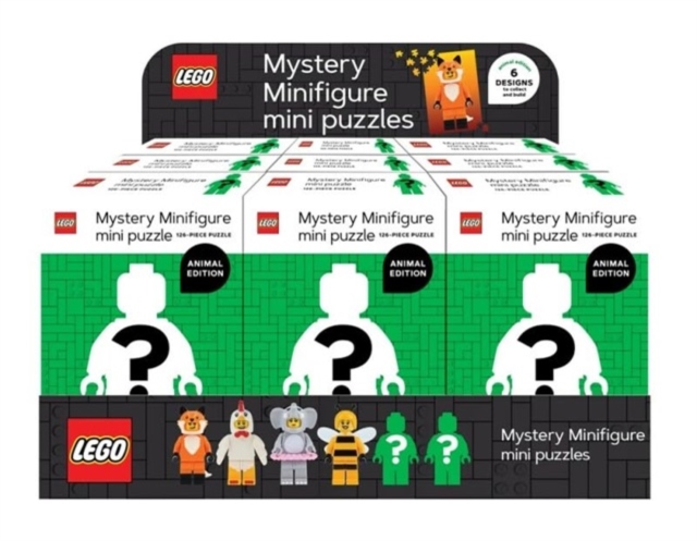 LEGO Mystery Minifigure Puzzles 12 Copy CDU (GREEN: Animal Edition), Jigsaw Book