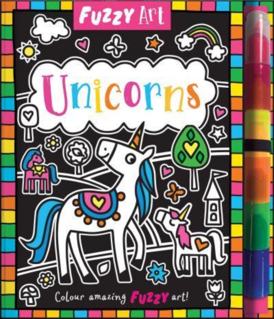 Fuzzy Art Unicorns, Hardback Book
