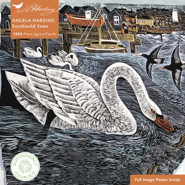 Adult Sustainable Jigsaw Puzzle Angela Harding: Southwold Swan : 1000-pieces. Ethical, Sustainable, Earth-friendly, Jigsaw Book