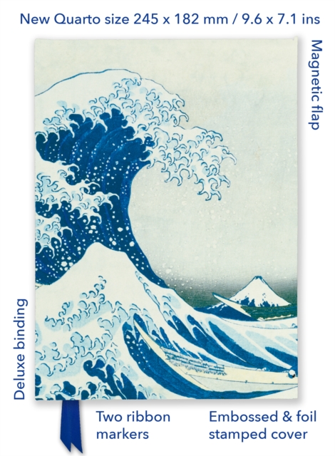 Katsushika Hokusai: The Great Wave (Foiled Quarto Journal), Notebook / blank book Book