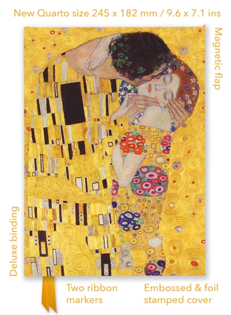 Gustav Klimt: The Kiss (Foiled Quarto Journal), Notebook / blank book Book