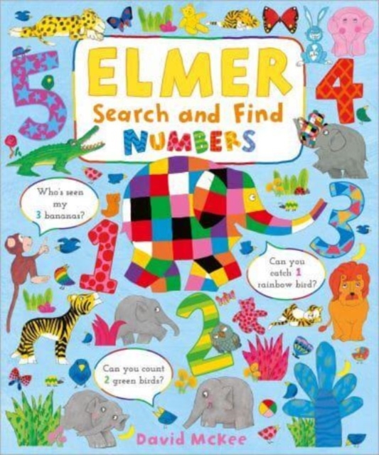 Elmer Search and Find Numbers, Board book Book