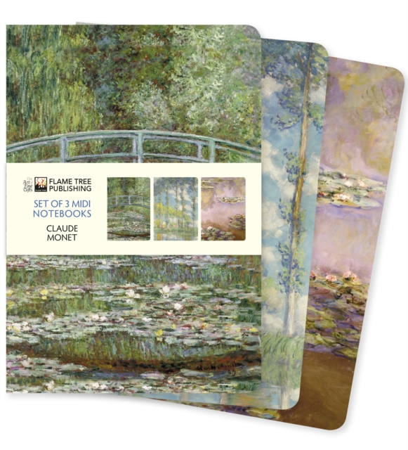Claude Monet Set of 3 Midi Notebooks, Notebook / blank book Book