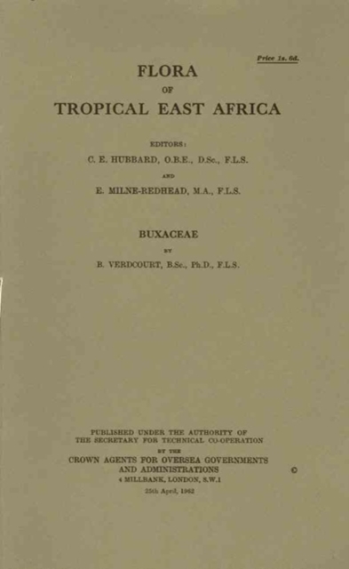 Flora of Tropical East Africa: Buxaceae : Buxaceae, Paperback / softback Book