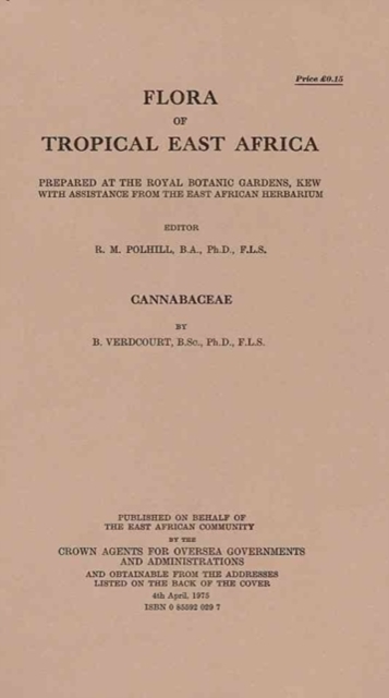 Flora of Tropical East Africa: Cannabaceae : Cannabaceae, Paperback / softback Book