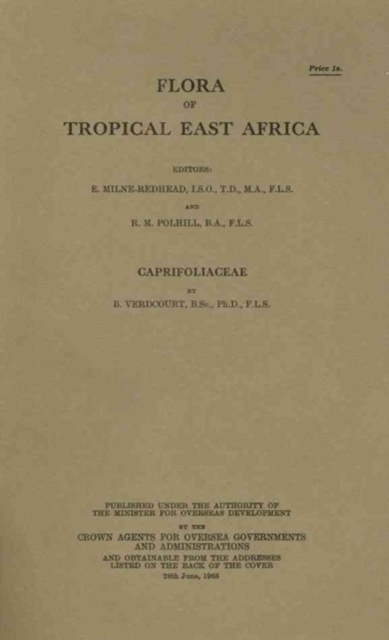 Flora of Tropical East Africa: Caprifoliaceae : Caprifoliaceae, Paperback / softback Book