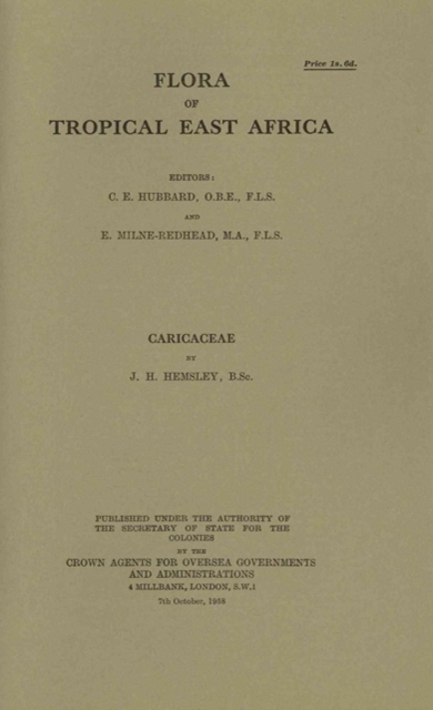 Flora of Tropical East Africa: Caricaceae : Caricaceae, Paperback / softback Book