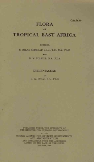 Flora of Tropical East Africa: Dilleniaceae : Dilleniaceae, Paperback / softback Book