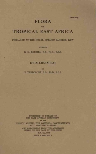 Flora of Tropical East Africa: Escalloniaceae : Escalloniaceae, Paperback / softback Book