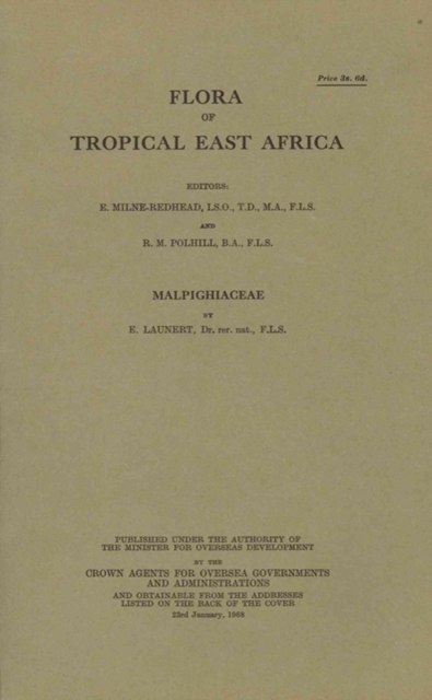 Flora of Tropical East Africa: Malpighiaceae : Malpighiaceae, Paperback / softback Book