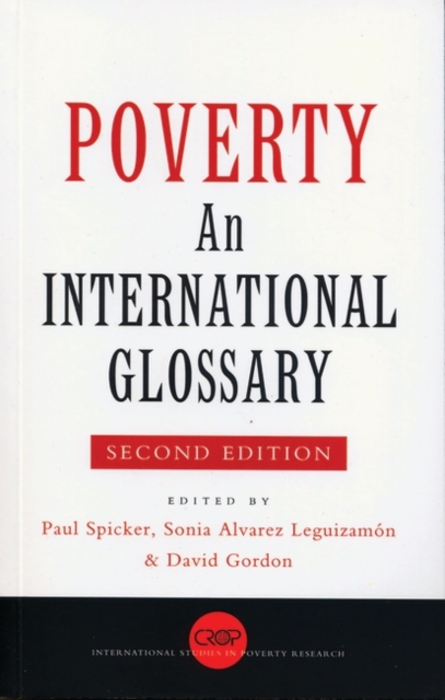Poverty : An International Glossary, Hardback Book