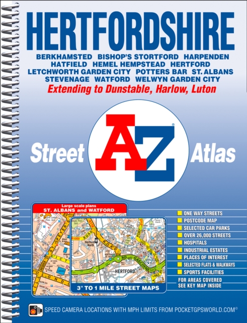 Hertfordshire A-Z Street Atlas, Spiral bound Book