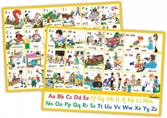 Jolly Phonics Letter Sound Wall Charts : In Precursive Letters (British English edition), Poster Book