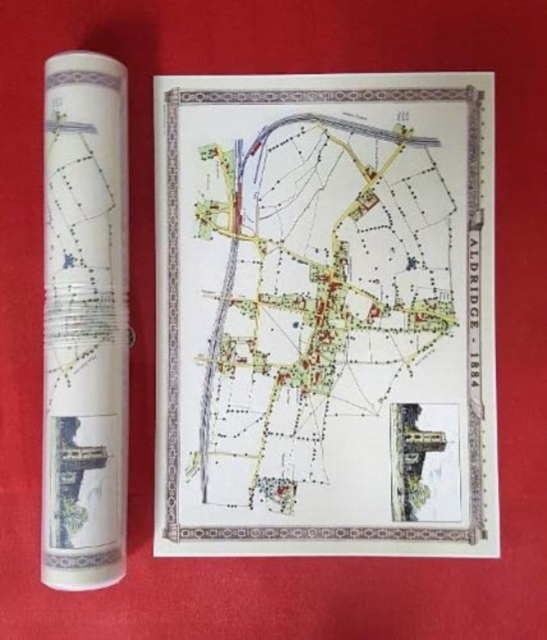 Aldridge Village 1884 - Old Map Supplied in a Clear Two Part Screw Presentation Tube - Print Size 45cm x 32cm, Sheet map, rolled Book