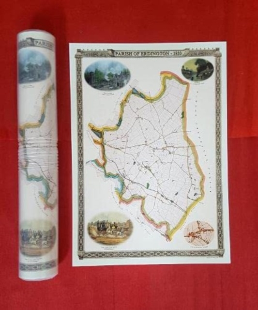 Parish of Erdington 1833 - Old Map Supplied in a Clear Two Part Screw Presentation Tube - Print Size 45cm x 32cm, Paperback / softback Book