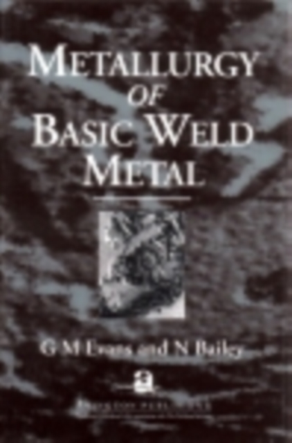 Metallurgy of Basic Weld Metal, PDF eBook