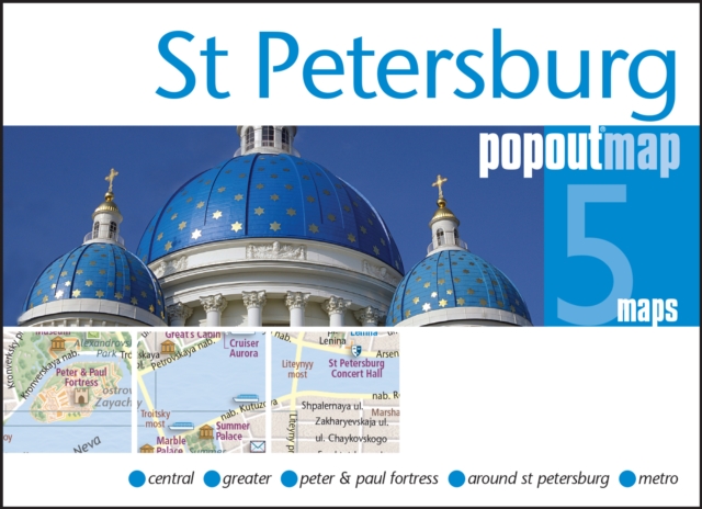 St Petersburg Popout Map, Sheet map, folded Book