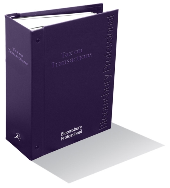 Tax on Transactions, Loose-leaf Book
