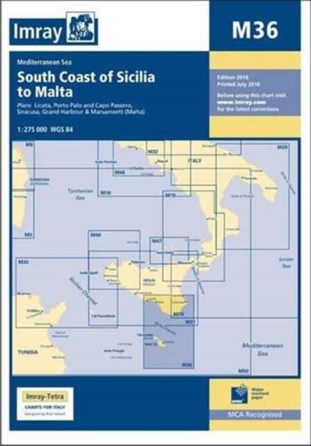 Imray Chart M36 : South Coast of Sicilia to Malta, Paperback / softback Book