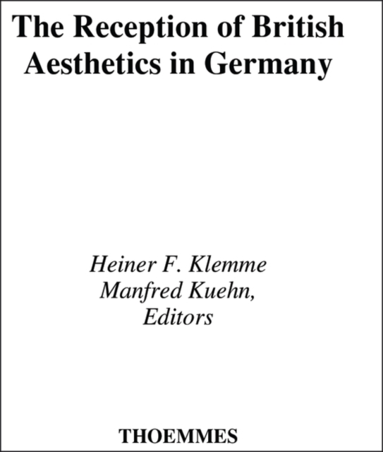 Reception Of British Aesthetics In Germany, PDF eBook