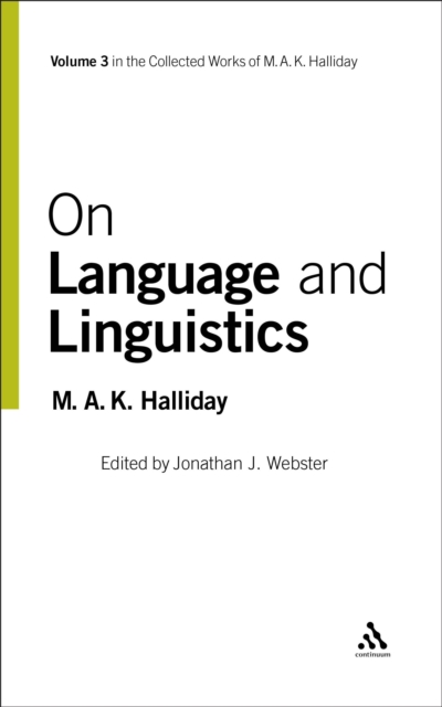 On Language and Linguistics : Volume 3, PDF eBook