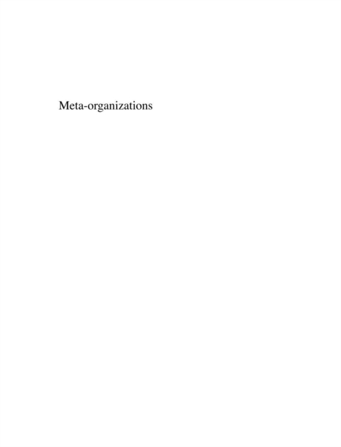 Meta-organizations, PDF eBook