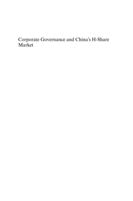 Corporate Governance and China's H-Share Market, PDF eBook